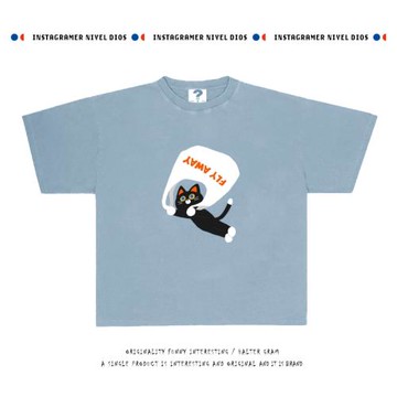 羈客Halter Gram 港味潮牌bf風oversize大碼落肩小眾短袖T恤純棉