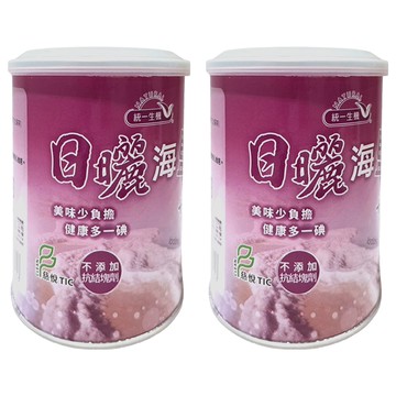 統一生機 日曬海鹽加碘  600g  2罐