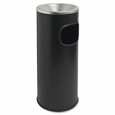 灰皿レセプタクル、fire-safe、3&#xA0;Gal。、アルミニウム/ブラック Round GJO58884 1＿並行輸入品