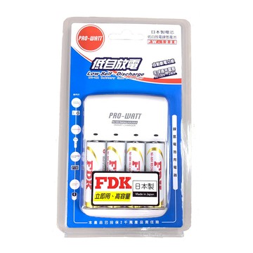 日本製電芯 PRO-WATT鎳氫4入充電器組