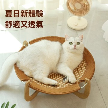 貓窩 寵物涼感床 狗狗床 貓咪吊床 貓咪床 貓躺椅 寵物搖床 貓搖床 飛行床 搖搖床 貓吊床 寵物吊床 藤席搖搖床