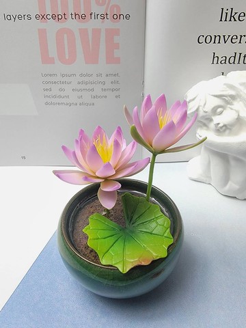 冷瓷土/黏土花藝-睡蓮小盆栽/送禮