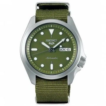 SEIKO 精工 5 Sports復古經典水鬼帆布帶機械錶-42.5mm 4R36-08L0G(SRPE65K1)