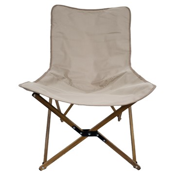 西格傢飾 木紋鋁合金折疊椅 卡其色 600D牛津布  1個