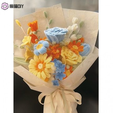 懶貓手作🌷 扭扭棒花束玫瑰花手作編織diy材料包送閨蜜女友男友情人節禮物 手作花束 手作材料包 交換禮物