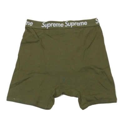 Supreme Hanes ボクサーブリーフ 2枚入り Mサイズ オリーブ 新品 シュプリーム SUPREME x ヘインズ Hanes Boxer Briefs (2