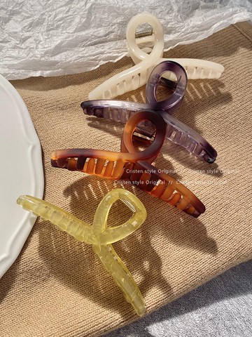 韓國磨砂抓夾頭飾2021年新款潮秋冬洗澡發夾女后腦勺大號鯊魚夾子