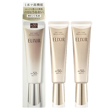 【SHISEIDO 資生堂】ELIXIR怡麗絲爾 膠原彈潤多效美肌乳SP+(35mlx2)[新版]_百貨公司專櫃貨
