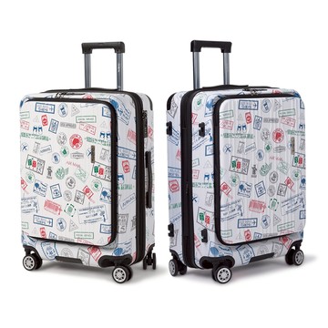 【Alldma鷗德馬】25吋台味郵戳雙開箱AD25-白郵(贈保護套CF7)