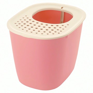 Richell 利其爾 拉普蕾不沾沙貓廁所  40×51×38(cm)  可愛粉  1個