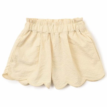 日本 BREEZE - 潑水加工 貝殼下擺短褲-象牙白