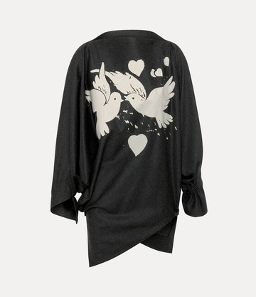 Vivienne Westwood Infinity Top Metallic Brushed Wo. Charcoal 42 Women