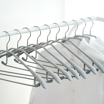 J-Mil 簡約防滑西裝衣架  淺灰色  1組