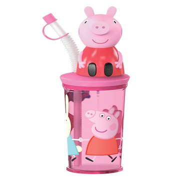 PEPPA PIG 吸管水杯 (佩佩豬)  顏色隨機  1個  300ml