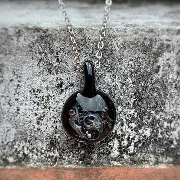 煙霧氣泡琉璃珠墜飾