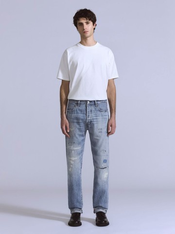 BLUETAB™ 501® 81’s 日本製 中腰直筒丹寧牛仔褲 / 破壞加工 人氣新品