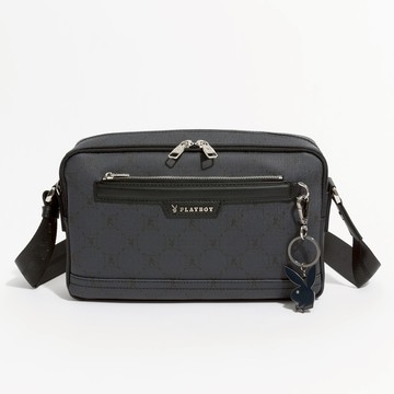 PLAYBOY - 雙層式斜背包  Mbition系列 - 深藍色