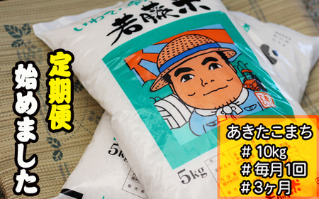 新米 雫石町産 あきたこまち 精米 約10kg ／ 3ヶ月 定期便  ／ 米 白米 出荷日精米