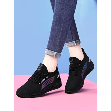 女士運動鞋輕便跑步鞋女2025新款黑色女鞋冬季軟底廣場舞鞋媽媽鞋