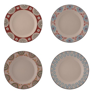 法國 Chehoma - CHEHOMA 設計師手工點繪系列-圖騰湯盤 4入