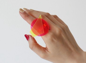 SUN jewelry: 戒指 (粉色・橘色・黃色) 配飾 戒指 壓克力