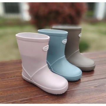 23新款~出口日本純原 純色男女兒童雨鞋 防滑舒適中筒雨靴水鞋