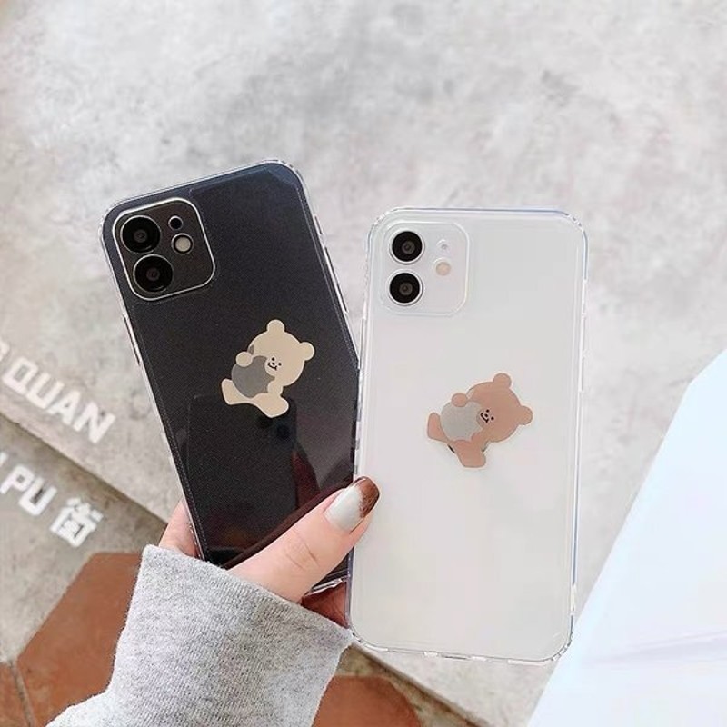 くま Iphoneケース 韓国 アイフォンケース クリアケース Iphone12ケース Iphone12proケース Iphone12miniケース 通販 Lineポイント最大get Lineショッピング