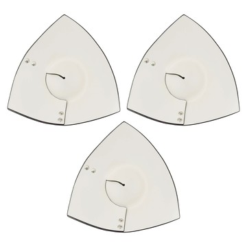 輕奢錐形玄關置物盤 25.5 x 25.5 x 9.5cm  米白色配黑色底  3個