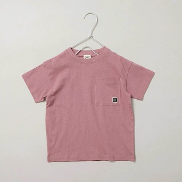 日本 BRANSHES - 純棉簡約大口袋短袖上衣-玫粉