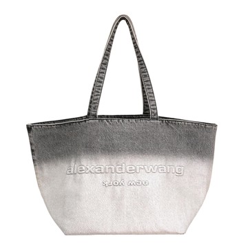 alexanderwang Punch大號塗層牛仔布托特包