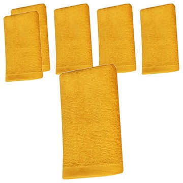 LIFE 來福牌 風采素色毛巾  桔色  6條