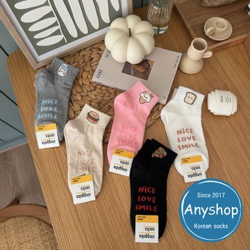 Anyshop韓國襪 Q版食物踝襪 食物襪 漢堡 吐司 披薩 踝襪 韓襪 韓國襪子 女襪 女生襪04702