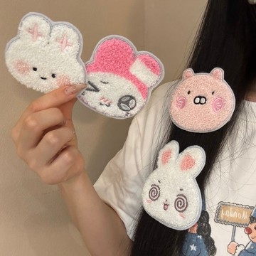 🔥台灣現貨🔥可愛小動物魔術貼 魔鬼氈瀏海貼 瀏海夾 髮卡 髮飾 邊夾 頭飾 魔術貼 米菲 可愛髮飾 邊夾 卡通