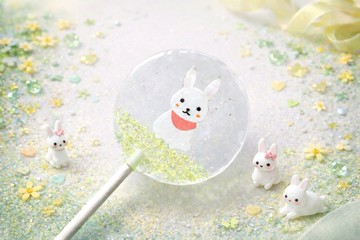 創意棒棒糖－綠野兔兔