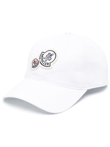 Moncler - logo-patch baseball cap - men - Cotton/Cotton - One Size - White