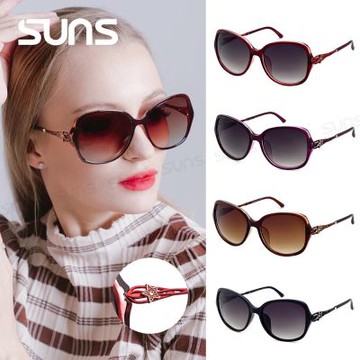 SUNS抗UV太陽眼鏡 時尚淑女星星鑲鑽造型 共四色 大框顯小臉 S32 台灣製 檢驗合格
