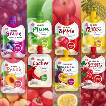 十全果醋飲100ml 30包/箱 水果醋 青梅醋 蘋果醋 葡萄醋 鳳梨醋 蔓越莓 水蜜桃 百香果