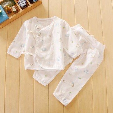 新生兒套裝和尚服純棉紗布夏季薄款初生嬰兒衣服寶寶0-3月夏天