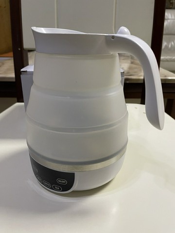 美國插110V220V旅行電水壺迷你電熱水壺便攜式可折疊調溫寬電壓小