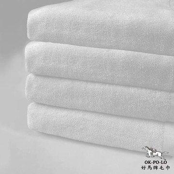 【OKPOLO】台灣製造純白浴巾4入組(飯店享受 平價消費)