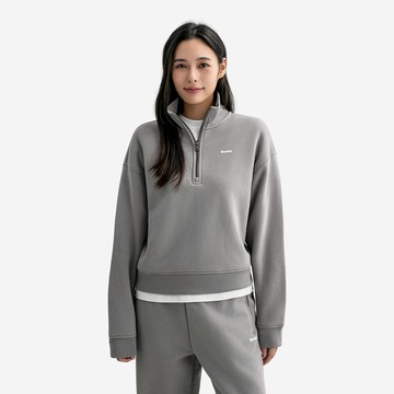 Roots女裝- CLOUD HALF ZIP 上衣 (鐵灰色)