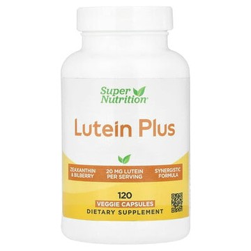 Super Nutrition, 葉黃素+，20 毫克，120 素食膠囊