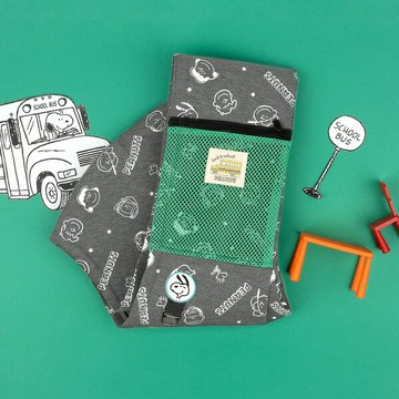 【PEANUTS】史努比印花便攜寵物斜挎包(灰綠) 寵物外出包