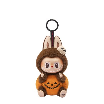 LABUBU HAPPY HALLOWEEN PARTY SERIES-SITTING PUMPKIN VINYL PLUSH PENDANT