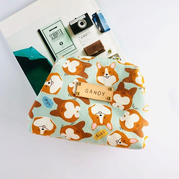 柴柴屁屁胖胖口金包 / 附贈免費打印字母皮標