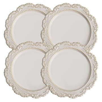 ANTIOUE 古董巴洛克風格甜點盤 22cm  1套  巴洛克