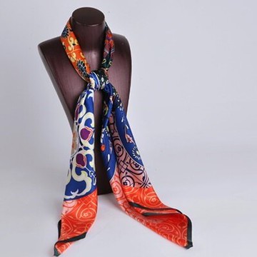 絲巾桑蠶絲圍巾-古典淡雅精美印花女配件4色73hx60【獨家進口】【米蘭精品】