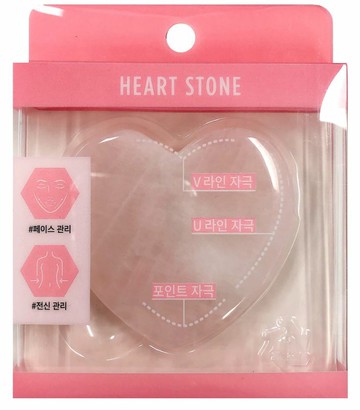 SHE'S LINE Pink Stone Heart Massage Tool
