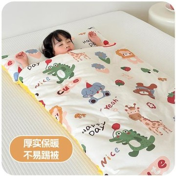 A類卡通兒童恒溫防踢被春秋款睡袋被子兩用睡覺防著涼神器四季款