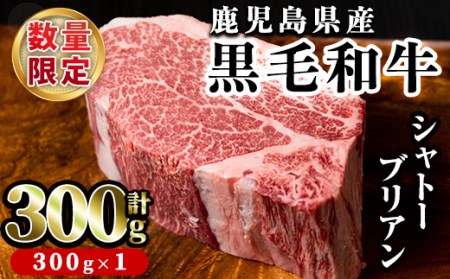 akune-6-14 鹿児島県産黒毛和牛4～5等級シャトーブリアン(300g)国産 和牛 牛肉 牛 お肉 シャトーブリアン ステーキ ヒレ肉 6-14